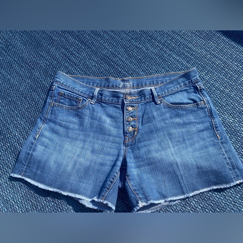 Old Navy Diva Button Front Denim Shorts, Size 12
